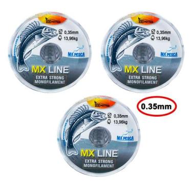 Imagem de Linha MX Pesca MX Line Mono 300 Metros Interligados Transparente 0.35m
