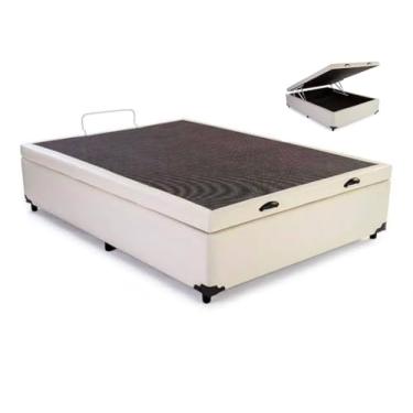 Imagem de Cama Box Baú Casal Sintético Corino (Bege)