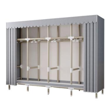 Imagem de Guarda-roupa Armário de guarda-roupa portátil simples armário de armazenamento autônomo rack de roupas armário de pé para casa fácil de montar armário