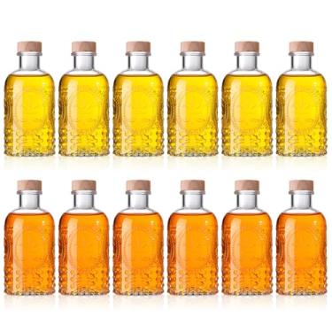Imagem de Teenyyou 12 Garrafas de Vidro Transparente de 170 g/ 200 ml com Tampa Superior em T para Bebidas, Vinho, Óleo, Vinagre, Kombucha, Refrigerante