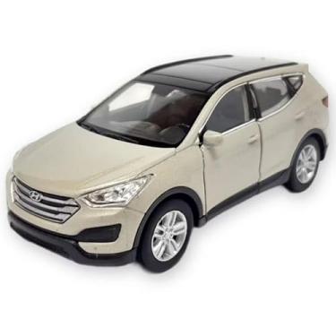 Imagem de Power Toys TECH - Miniatura Carro Hy un dai Santa Fe (LX35 : Carrinho de Ferro com Portas que Abrem e Pneus de Borracha 1:32 (Vermelho)