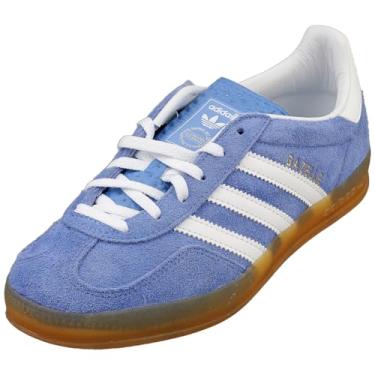 Imagem de Adidas Tênis feminino Gazelle Indoor W, Blue Fusion FTWR ouro branco, 38