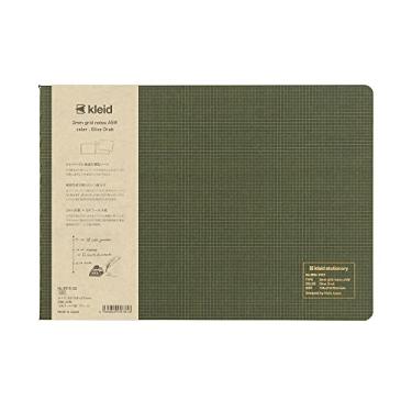 Imagem de kleid Caderno 8915-02, caderno quadriculado de 2 mm, A5W, tipo horizontal, grade de 2 mm, verde-oliva