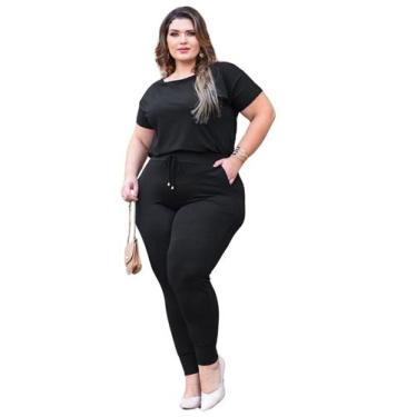 Imagem de Conjunto Plus Size Blusa Social  Calça Jogger Soltinha Premium Moda - 