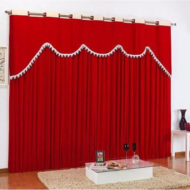 Imagem de Cortina Maya Tecido Malha Gel 2,00 X 1,80M Alt Vermelho - MARAVILHA EN