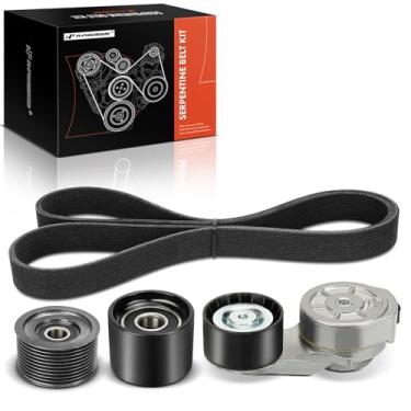 Imagem de A-Premium Kit de correia de transmissão serpentina do motor compatível com carros Volvo - VAH 2011-2015, VHD 2001-2003/2011-2015, VNL/VNM 2013-2013 - 10,8L
