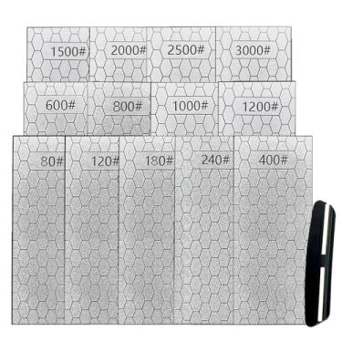 Imagem de ceilyweli Pedra De Afiar De Diamante Para 13 Peças, Pedra De Afiar Com Placa De Diamante Para Afiar Facas Cegas De Cozinha, Pedra De Amolar