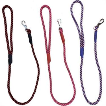 Imagem de Guia Para Caes Tati Corda Rolica Soft Colors 8Mm X 150Cm - Kit C/6 Pec