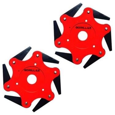 Imagem de Kit 2 Lâminas Com 6 Pontas Discos Canivete Roçadeira Profissional Glr-