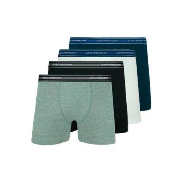 Imagem de Kit com 4 Cuecas Boxer Lupo 523-088 Colorido, Cinza, G