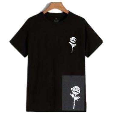 Imagem de Camiseta Streetwear Masculina Logo Rosa Gráfico Básica - Sem marca, Pr