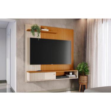 Imagem de Home Theater Aurora para TV de até 65 polegadas - Cinamomo Off White - Madetec