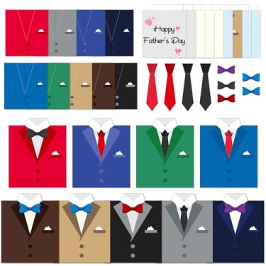 Imagem de 24 peças de kits de artesanato de dia dos pais para crianças, faça você mesmo, terno do dia dos pais, cartão de felicitações com artesanato feito à mão para o dia dos pais, meninas, meninos, sala de