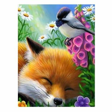 Imagem de Artesanato Pintura Diamante Diy 30X40 - RAPOSA DESCANSANDO - PPSHOP