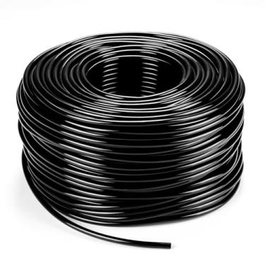 Imagem de Bluepro Tubo de irrigação por gotejamento de 1/10.2 cm, distribuição em branco, linha de tubo de irrigação de jardim para peças de irrigação por gotejamento e sistemas de gotejamento, preta