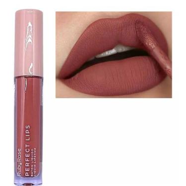 Imagem de Batom Líquido Ruby Rose Perfect Lips Alta Cobertura Efeito Matte Secag