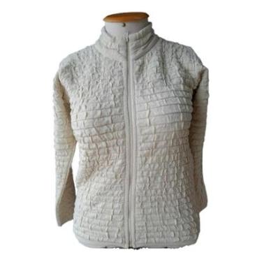 Imagem de Suéter Jaqueta Feminina Super Grossa Zìper Tricot Premium Lã-Feminino