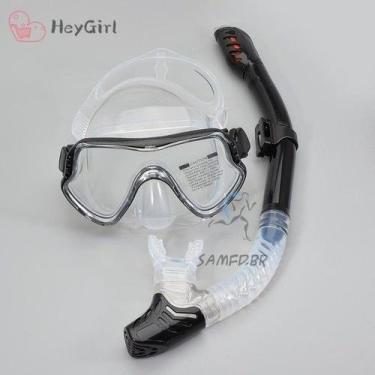 Imagem de Máscaras Mergulho Profissional Conjunto Saia Silicone Snorkel Adultos 