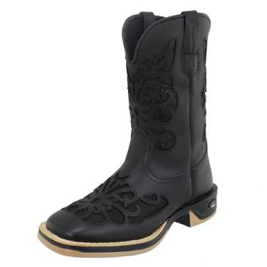 Imagem de Bota Feminina A Laser Texana Sola Jump Country Bico Quadrado RR BOTAS,