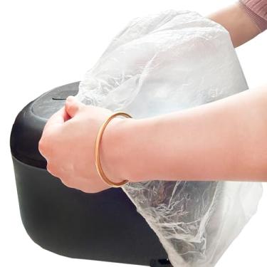 Imagem de 50 peças de capas de poeira descartáveis espessas para pequenos eletrodomésticos - capas transparentes de plástico com elástico à prova de poeira de óleo e sujeira para liquidificador, fritadeira a