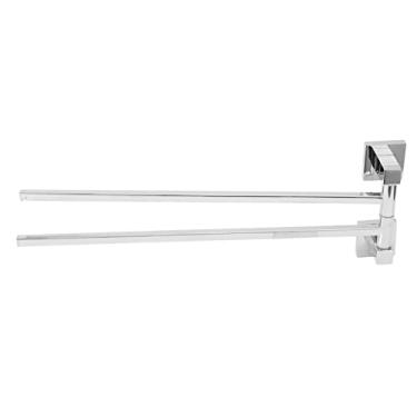 Imagem de Toalheiro de Aço Inoxidável Giratório de 180 Graus, Suporte de Toalha de Banho de Tubo Quadrado Ajustável, Acessórios de Banheiro (#11)
