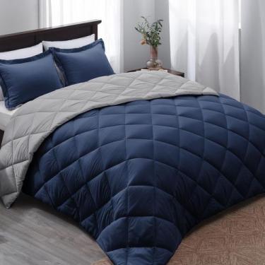 Imagem de Conjunto de edredom Basic Beyond Reversible azul marinho king size