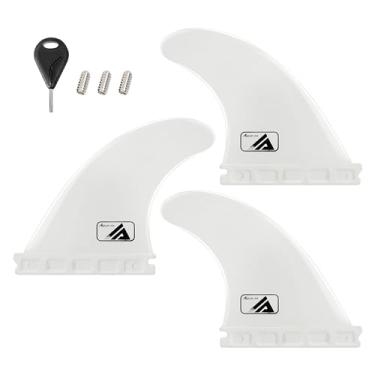 Imagem de AQUBONA Barbatana de surf/SUP com aba única e aba dupla para longboard, prancha de surf e paddleboard, barbatanas de surfe reforçadas com propulsor