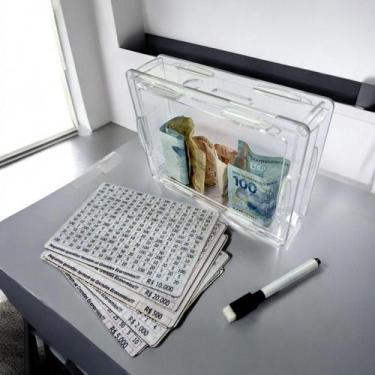 Imagem de Cofre Dinheiro Woodbox Métodojapones Kakebo Desafio Acrílico - Indústr