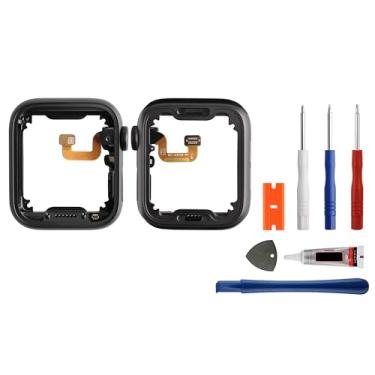 Imagem de SWARK Nova substituição da carcaça da moldura do meio compatível com S6 com kit de reparo atualizado - preto