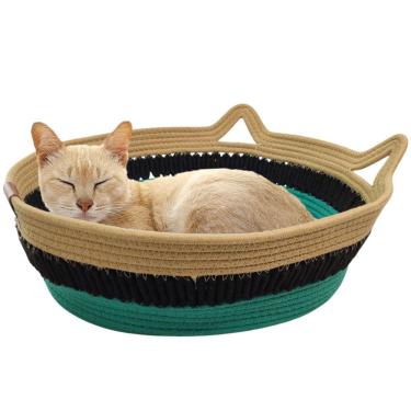 Imagem de Cama de Gato Gatinho Arranhador Cesto Ninho Rasqueavel Felino Pet Animais Bichinho Estimaçao Confortavel