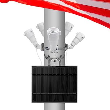 Imagem de RAYSLIT Poste de bandeira movido a energia solar 5 em 1 luzes de mastro de bandeira solar 1000 lúmens, serve para mastros de bandeira de 5 a 15 cm de diâmetro, iluminação solar de LED mais brilhante