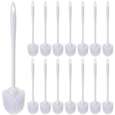 Imagem de Tioncy 15 Pcs 14.2 Inch Toilet Brush Commercial Toilet Bowl Heavy Duty Cleaning Scrub Long Toilet Brush Toilet Scrubber Toilet Brush for Bathroom Cleaning Supplies