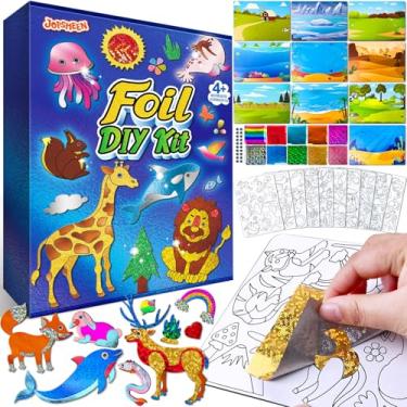 Imagem de JOPSHEEN Kit de arte em alumínio para crianças de 4 a 6 a 8 a 10 a 12 anos, meninas, meninos, artesanato divertido, animais