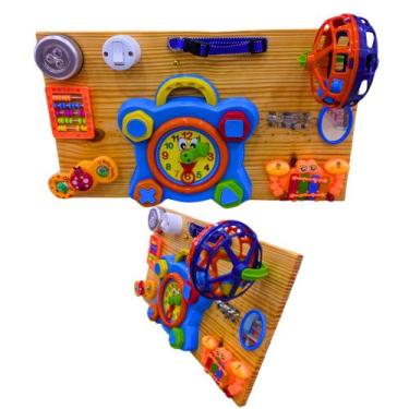 Imagem de Painel Montessori Sensorial Infantil Educativo - Atividades - MEGA TOY