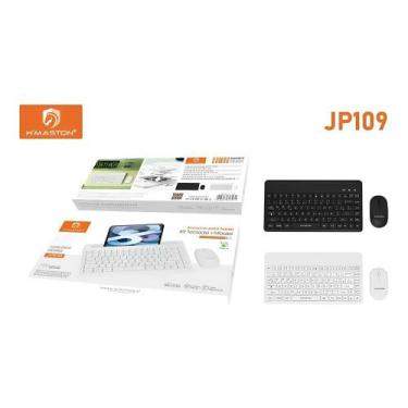 Imagem de Teclado e Mouse Sem Fio Techguia JP109, branco, 32, 17, 1.8 cm