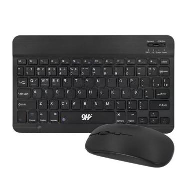 Imagem de Teclado E Mouse Sem Fio A6732 Slim Recarregável Preto - 9H