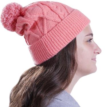 Imagem de Gorro Com Pompom Feminino Para Adulto 20X18 Macia
