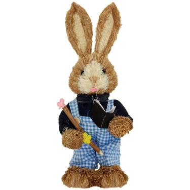 Imagem de Coelho De Páscoa Decoração Enfeite Coelhinho 35cm