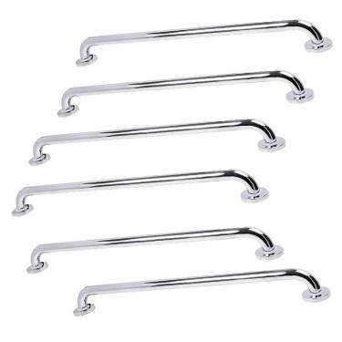 Imagem de Alça Barra Apoio 70cm Inox Kit 5 Uni Criança Idoso Acessibilidade Gestante Deficiente Segurança Anti