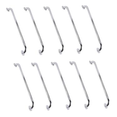 Imagem de Alça Apoio 70cm Barra Suporte Kit 10 Uni Anti Queda Idoso Gestante Cadeirante Deficiente Banheiro Inox Box Escada