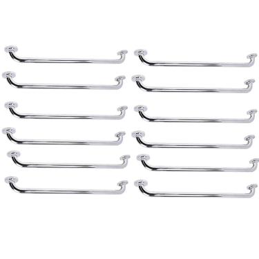 Imagem de Alça Barra Apoio 70cm Suporte Anti Queda Kit 12 Uni Cadeirante Deficiente Gestante Idoso Banheiro Casa Box Inox Evita Acidentes