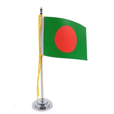 Imagem de Mini Bandeira De Mesa Bangladesh 15 Cm Poliéster