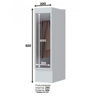 Imagem de Balcão Porta Toalha 20cm Americana Branco - Móveis Henn Branco Hp