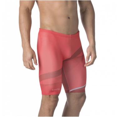 Imagem de Bermuda de natação tech wave vermelho e marsala kauna swim, GG