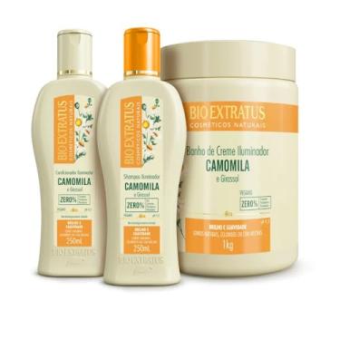 Imagem de Kit Bio Extratus Camomila Shampoo, Condicionador e Banho de Creme (1Kg)