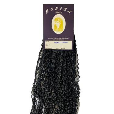 Imagem de kanecalon trancinha cabelo sintético micro zizi cor 1 preto - Mônica 