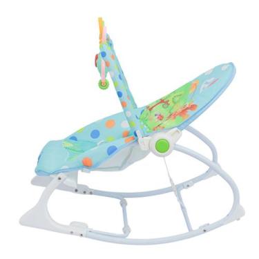Imagem de Cadeira Balanço Azul Zippy com Música e Vibração  Conforto, Diversão e