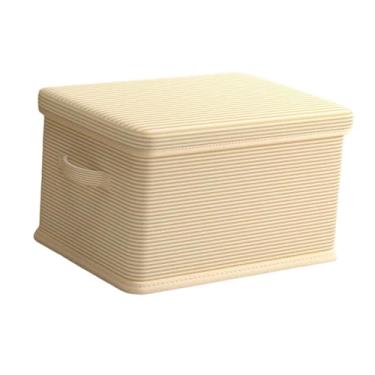 Imagem de IEUDNS Caixa de armazenamento de roupas, brinquedos, caixa de armazenamento portátil para roupas, cobertores, organizador de armário com tampa para casacos, M