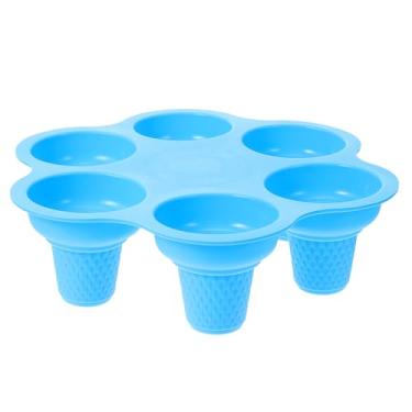 Imagem de Molde De Silicone Para Sorvete Pudim Sorvete De Casquinha Molde De Vela Sorvete De Chocolate Bolo De Chocolate Moldes Para Doces Molde De Sorvete Forma De Gelo Cônico Gel De Sílica
