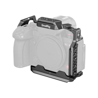 Imagem de SMALLRIG Gaiola S1R II para Panasonic LUMIX S1R II / S5 II / S5 IIX / G9 II, placa de liberação rápida integrada para Arca, com 1/4''-20 & 3/8''-16 furos roscados, trilhos duplos NATO, Cold Shoe -4902